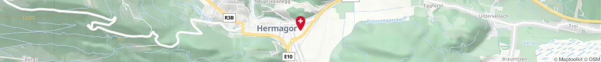 Map representation of the location for Gailtal Apotheke in 9620 Hermagor
